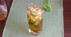 Queen's Park Swizzle drink with mint sprigs