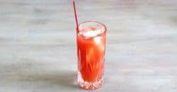 Red Death drink recipe with Southern Comfort, vodka, sloe gin, triple sec, blackberry brandy, orange juice and pineapple juice.