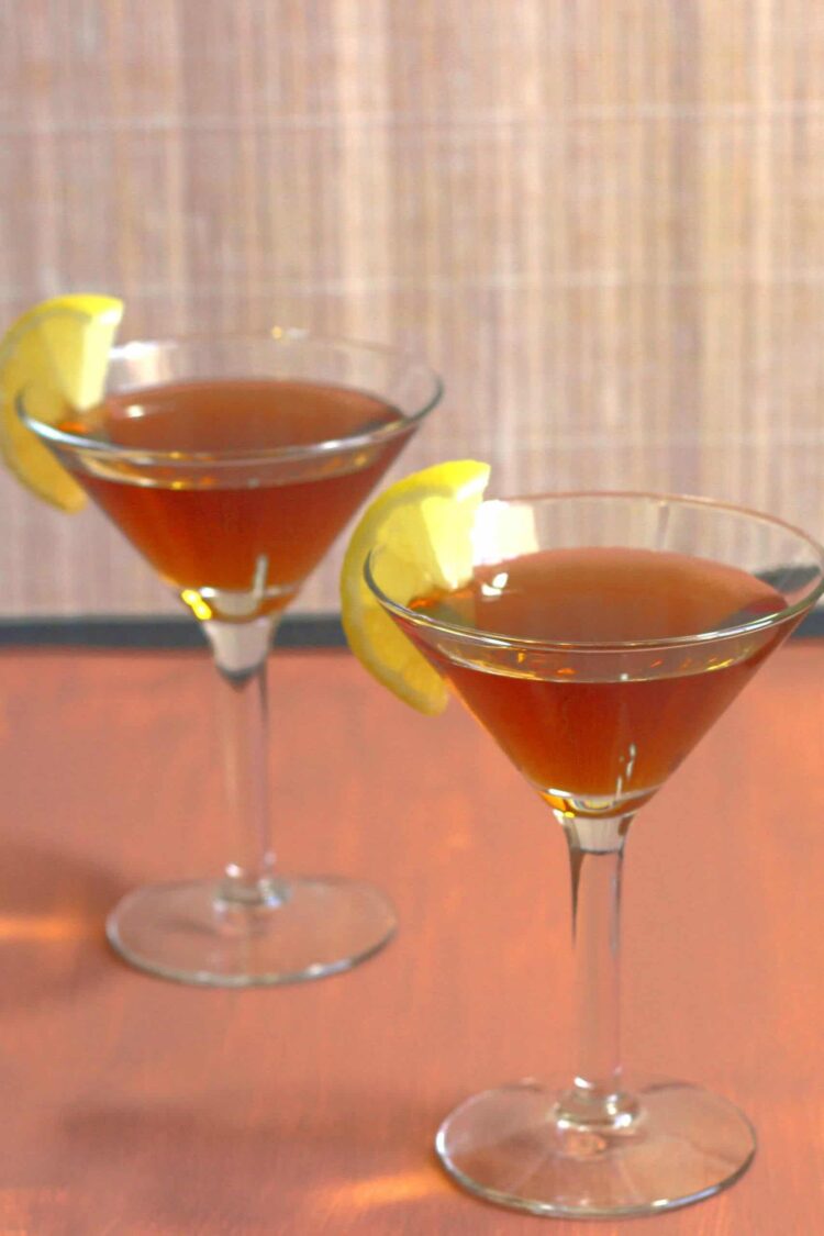 Two Resolute cocktails lined up on table