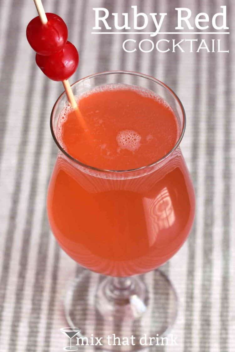 Ruby Red drink with cherries