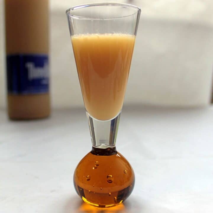 This Salted Caramel vodka infusion tastes better and has a richer texture than caramel-flavored vodka from the store. It's easy to make, and infuses in a few days. Perfect for caramel cocktails!