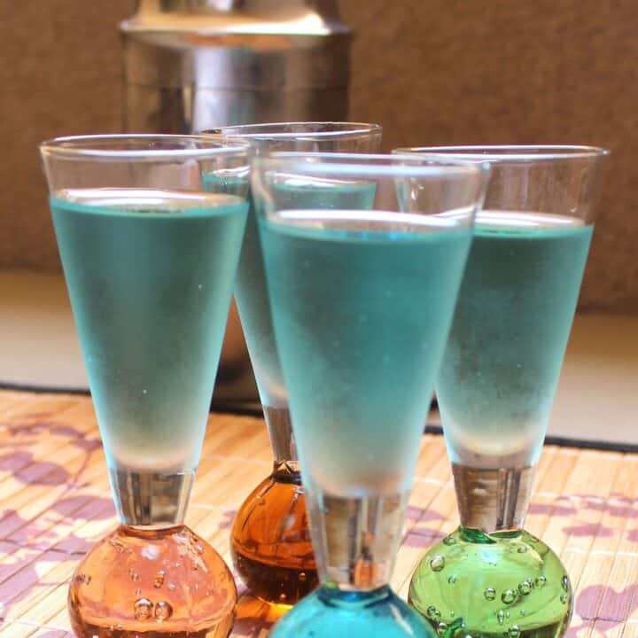 Screaming Blue Viking shooters with cocktail shaker