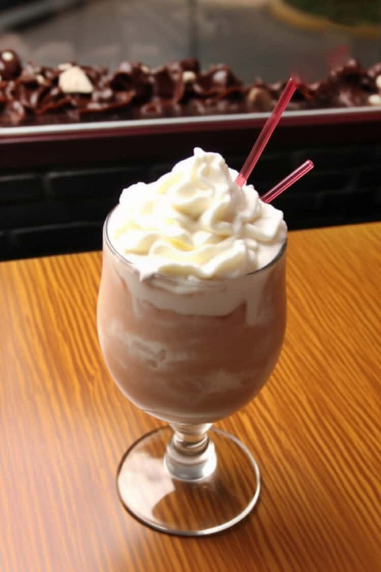 Silver Cloud drink with whipped cream