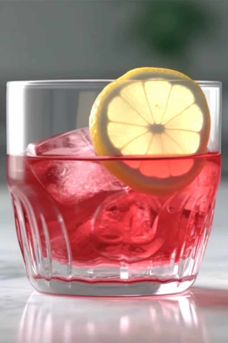 Smooth Pink Lemonade with lemon slice