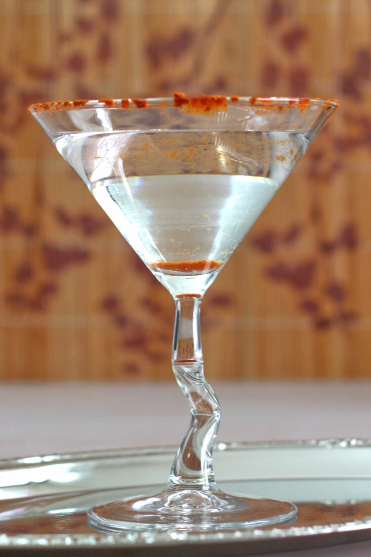 Spicy Martini with chili powder rim