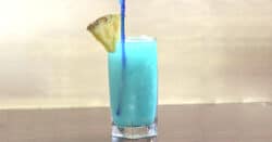 Teal Squeal drink with pineapple