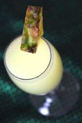 Angled view of Tequila Matador drink with pineapple wedge