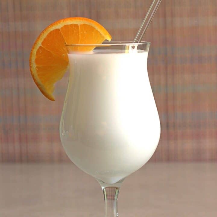 Vanilla Creamsicle drink with orange slice