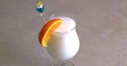 Vanilla Creamsicle drink with orange slice