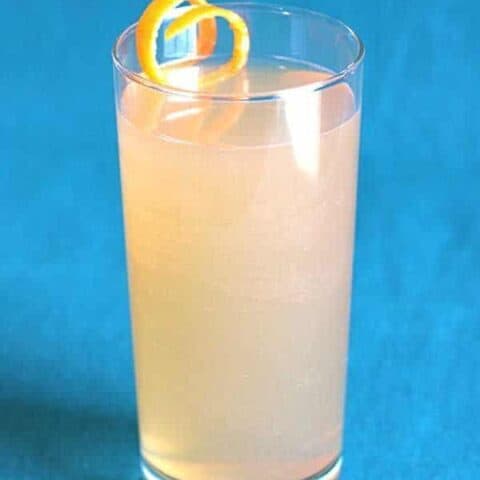 Vodka Cooler drink with orange twist