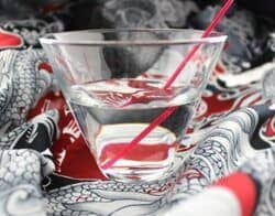 White Cocktail with red straw