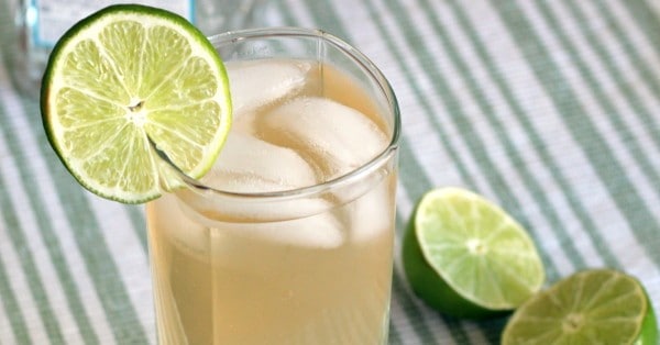 White Lizard drink with lime wheel